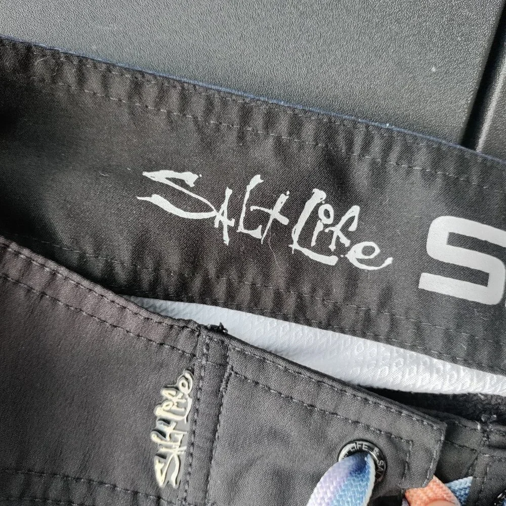 Salt Life SLX-QD Vapor Stretch High-RIse Swim Trunks Hybrid Boardshorts 34W Men